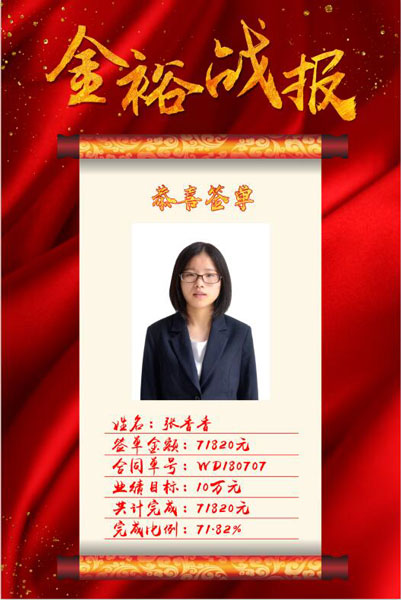 張香香喜報 張香香喜報