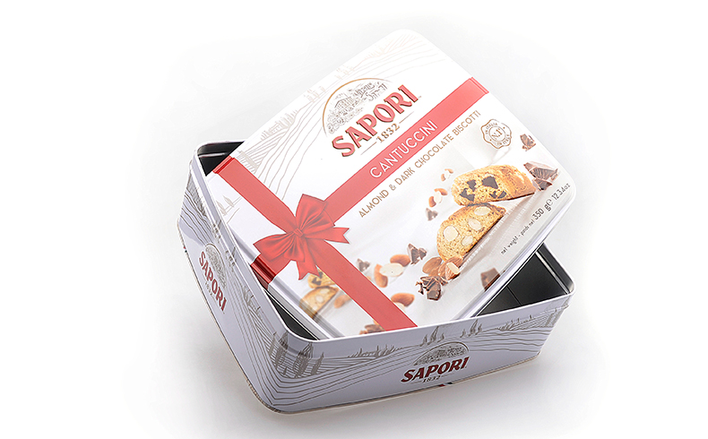 長方形天地蓋結構餅干鐵盒包裝高清大圖