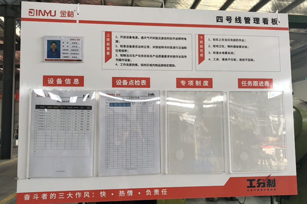 鐵盒包裝廠家責(zé)任目視看板 鐵盒包裝廠家責(zé)任目視看板