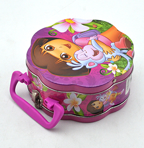 花邊形手提鐵盒包裝定制